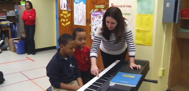 two uft boys at keyboard