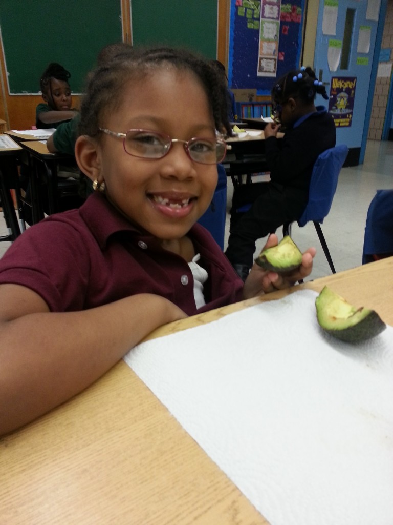 Just about to taste this avocado