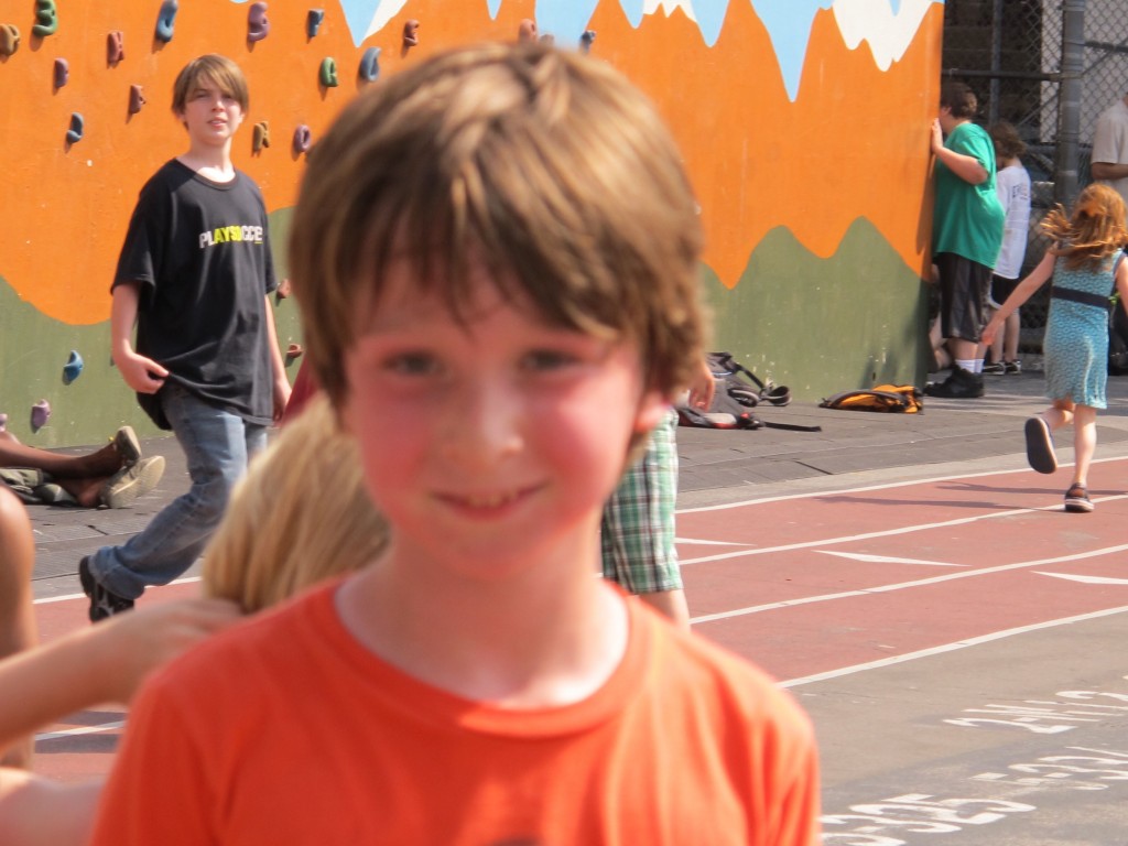 Adrian in schoolyard