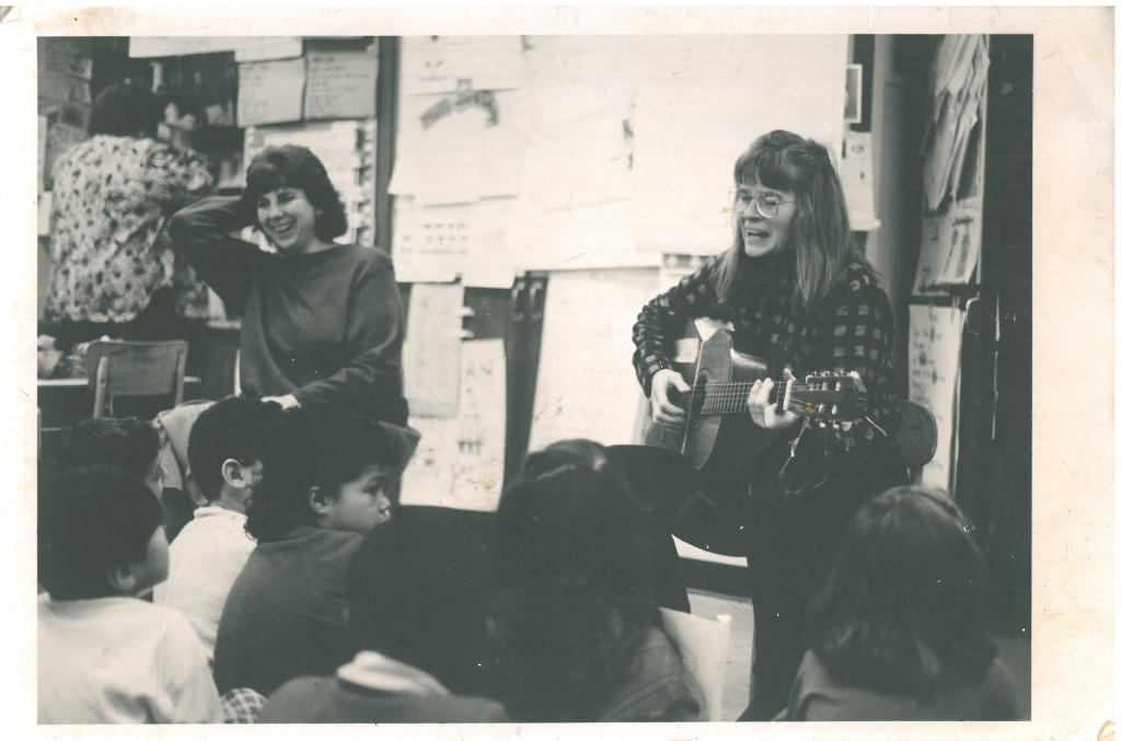 Connie, me and kids- joyful singing